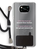 gij zijt ook iemand: Xiaomi Poco X3 Pro Transparant Hoesje met koord