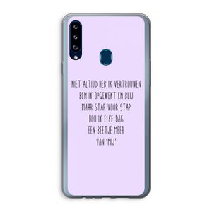 Zelfvertrouwen: Samsung Galaxy A20s Transparant Hoesje