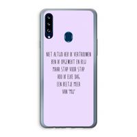 Zelfvertrouwen: Samsung Galaxy A20s Transparant Hoesje Zelfvertrouwen: Samsung Galaxy A20s Transparant Hoesje