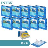 Intex - Zwembadtegels - 10 verpakkingen van 8 tegels - 20m² & WAYS scrubborstel - thumbnail