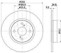 Remschijf Gecoat 54692PRO 8DD355114781