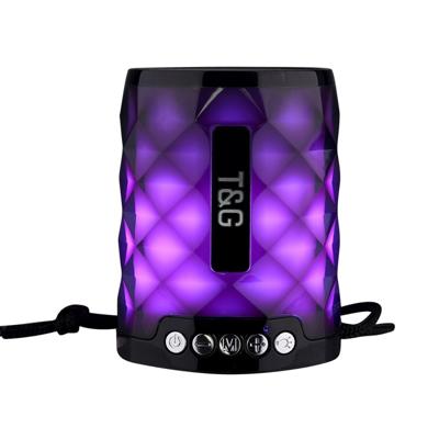 TG155 Bluetooth 4.2 Mini draagbare draadloze Bluetooth-luidspreker met kleurrijke verlichting (zwart)