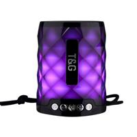 TG155 Bluetooth 4.2 Mini draagbare draadloze Bluetooth-luidspreker met kleurrijke verlichting (zwart)