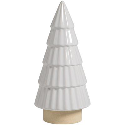 Leen Bakker - Beeld Kerstboom 25xØ12 Cm - Keramiek - Wit
