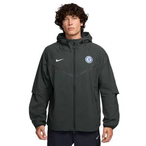 Nike Chelsea Tech Windrunner Jack Woven 2025-2026 Donkergroen Antraciet