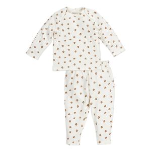 Meyco pyjama mini panter offwhite Maat