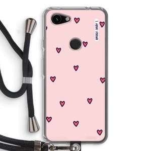 Hartjes: Pixel 3a Transparant Hoesje met koord