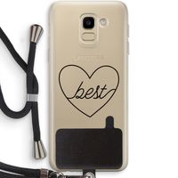 Best heart black: Samsung Galaxy J6 (2018) Transparant Hoesje met koord