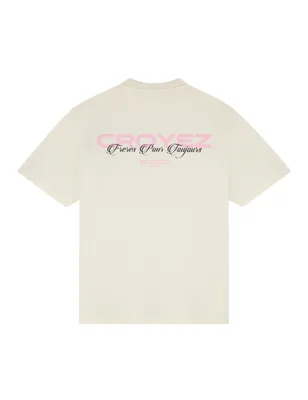 Croyez Frères T-Shirt Heren Gebroken Wit - Maat XS - Kleur: Gebroken Wit | Soccerfanshop