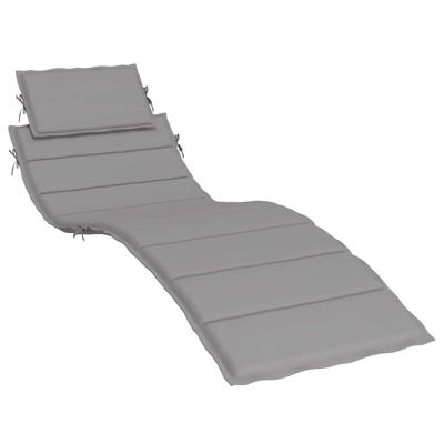 VidaXL Ligbedkussen 186x58x4 cm oxford stof grijs