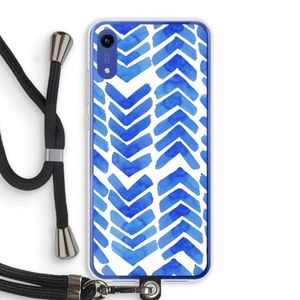 Blauwe pijlen: Honor Play 8A Transparant Hoesje met koord