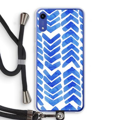 Blauwe pijlen: Honor Play 8A Transparant Hoesje met koord
