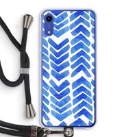Blauwe pijlen: Honor Play 8A Transparant Hoesje met koord