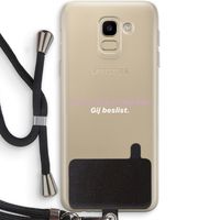 gij beslist: Samsung Galaxy J6 (2018) Transparant Hoesje met koord