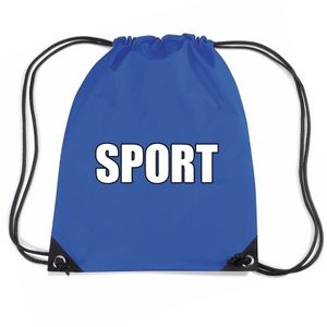 Nylon sport gymtasje blauw jongens en meisjes   -