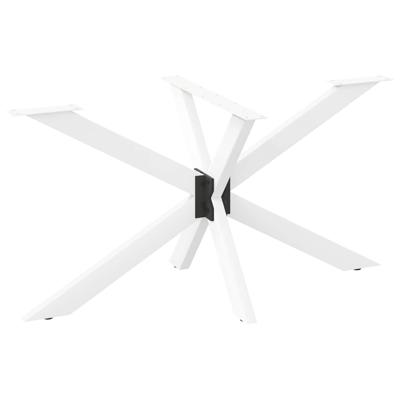 Eettafelpoot spider vorm 150x78x(72-73) cm staal wit