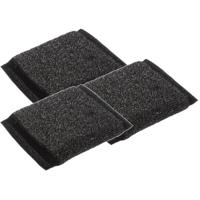 Sponsjes - 6x stuks - donkergrijs - 10 x 9 cm - RVS - Pannen/staalsponsjes - sponsjes