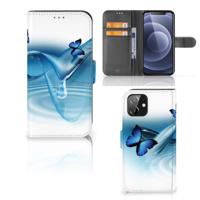 iPhone 12 | 12 Pro (6.1") | Telefoonhoesje | Met pasjeshouder | Vlinders