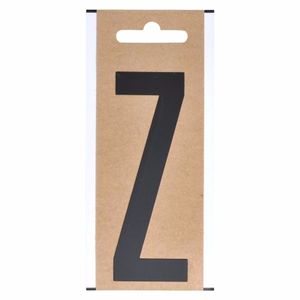 Letter sticker Z zwart 10 cm