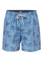 Happy Shorts Happy Shorts Heren Zwemshort Palmboom Print Blauw