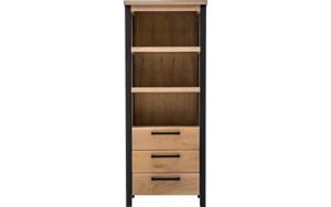 Goossens Boekenkast Santos, 3 laden, 3 open vakken 180 cm hoog