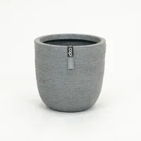 Planter ball rib Nl 932 grey speckled 35x34cm