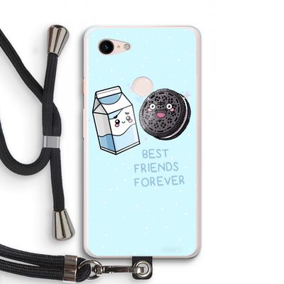 Best Friend Forever: Pixel 3 XL Transparant Hoesje met koord