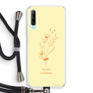 No rain no flowers: Huawei P Smart Pro Transparant Hoesje met koord