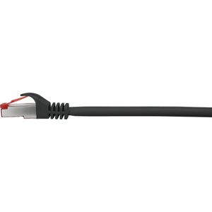 Renkforce RF-4737378 RJ45 Netwerkkabel, patchkabel CAT 6 S/FTP 0.50 m Zwart Snagless, Vergulde steekcontacten, Vlambestendig 1 stuk(s)