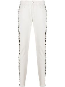 Stella McCartney jean skinny à bande logo - Blanc