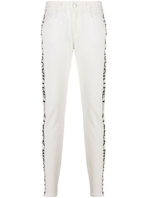 Stella McCartney jean skinny à bande logo - Blanc