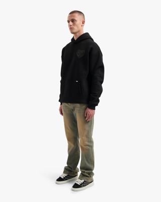 Croyez Homme Stitched Heart Hoodie Cr2-fw25-19 Hoodies 2900 Black