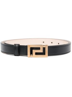 Versace ceinture Greca Goddess en cuir - Noir
