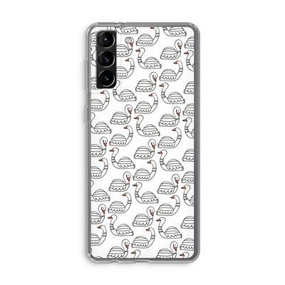 Zwanen: Samsung Galaxy S21 Plus Transparant Hoesje