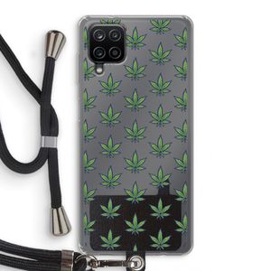 Weed: Samsung Galaxy A12 Transparant Hoesje met koord