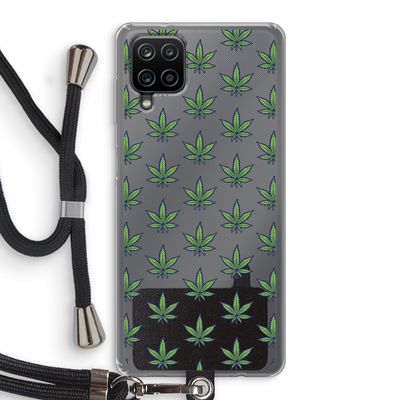 Weed: Samsung Galaxy A12 Transparant Hoesje met koord