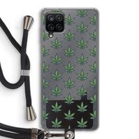 Weed: Samsung Galaxy A12 Transparant Hoesje met koord Weed: Samsung Galaxy A12 Transparant Hoesje met koord