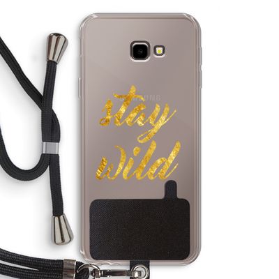 Stay wild: Samsung Galaxy J4 Plus Transparant Hoesje met koord