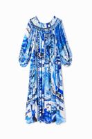Lange jurk arty ansichtkaarten Stella Jean - BLUE - M