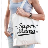 Katoenen cadeau tasje Super mama