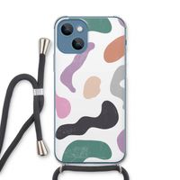 Memphis Shapes: iPhone 13 Transparant Hoesje met koord