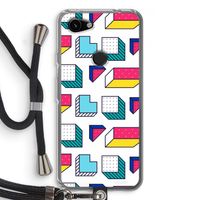 8-bit N°7: Pixel 3a Transparant Hoesje met koord