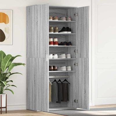 Schoenkast Grijs Sonoma 80x39x180 cm