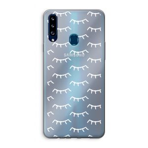 Wimpers: Samsung Galaxy A20s Transparant Hoesje