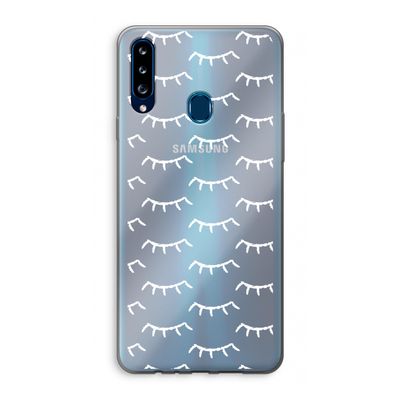 Wimpers: Samsung Galaxy A20s Transparant Hoesje