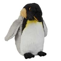 Ravensden pluche koningspinguin knuffel - zwart/wit - 15 cm - dieren