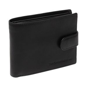 Chesterfield Billfold met Drukknoop RFID Curtis Zwart