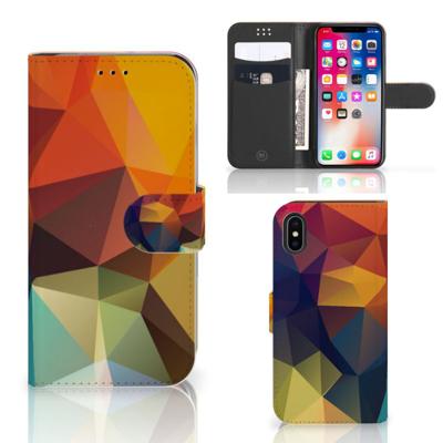 Apple iPhone X | Xs | Book Case | Polygon Color