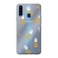 Ananasjes: Samsung Galaxy A20s Transparant Hoesje