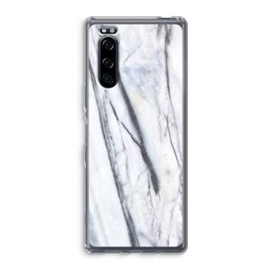 Gestreepte marmer: Sony Xperia 5 Transparant Hoesje